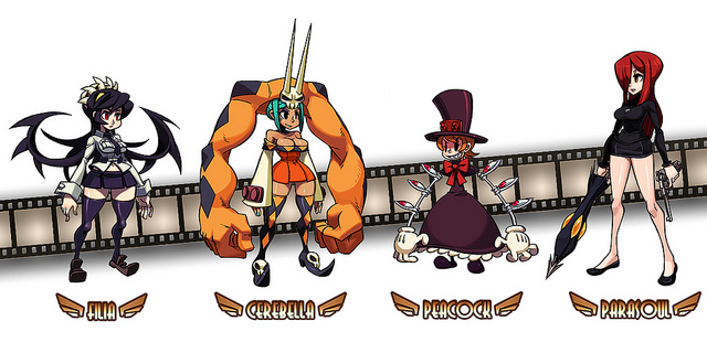 skullgirls characters Filia Cerebella Peacock